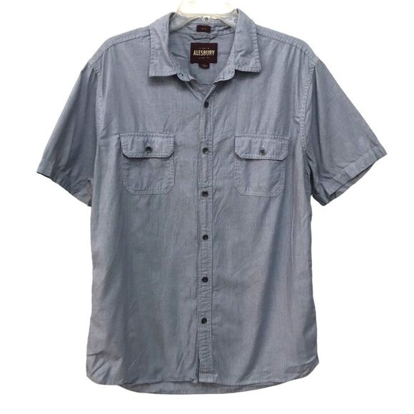 ALESBURY SHIRT, Button Front, Blue Size L - Picture 1 of 6